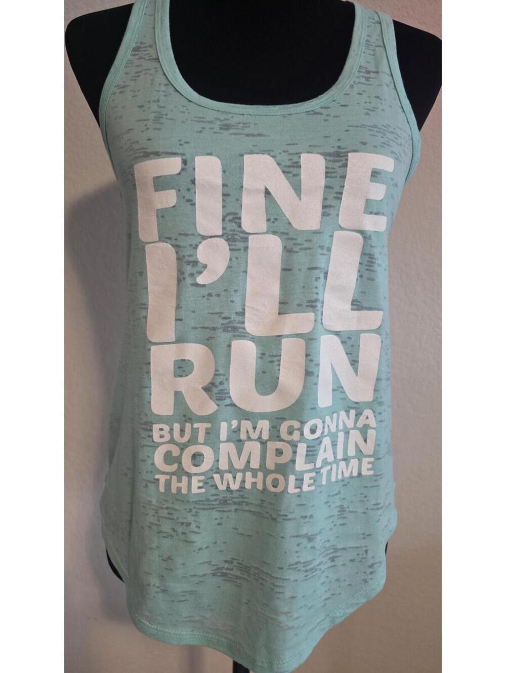 Ever Hottie Women's Medium Light Blue Racerback Tank Top